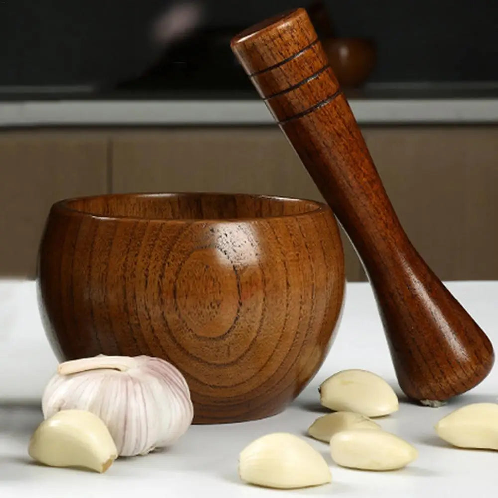 Old Fashion Wooden Polished Pestle Set