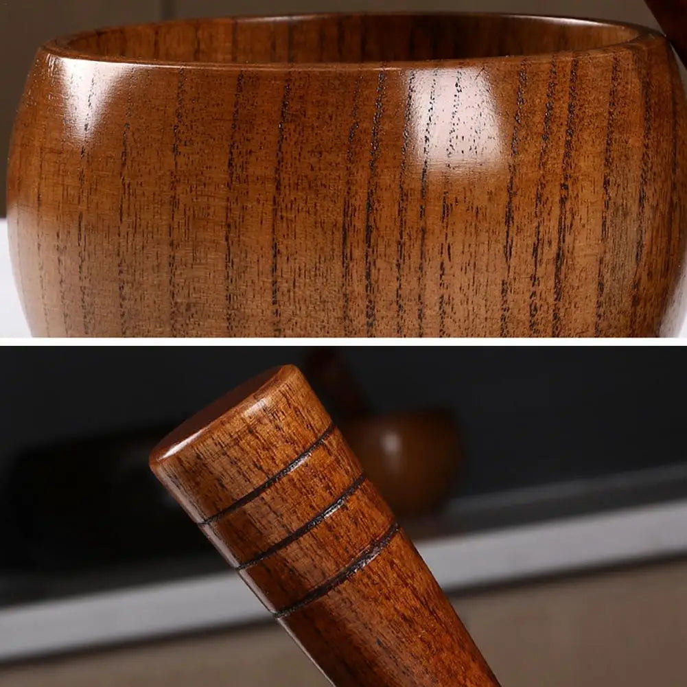 Old Fashion Wooden Polished Pestle Set