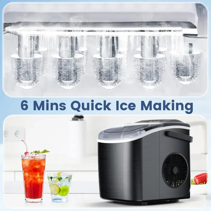 COWSAR Countertop Self-Cleaning Bullet Ice Maker