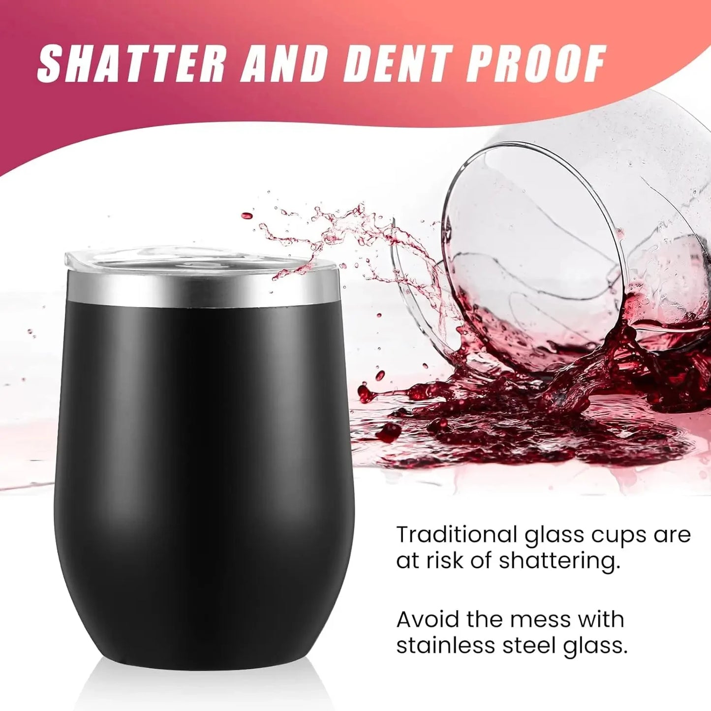 12oz Eggshell Cup Stainless Steel Wine Tumblers