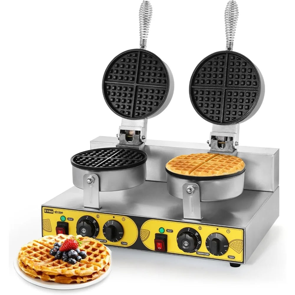 Non-Stick Commercial Double Waffle Maker