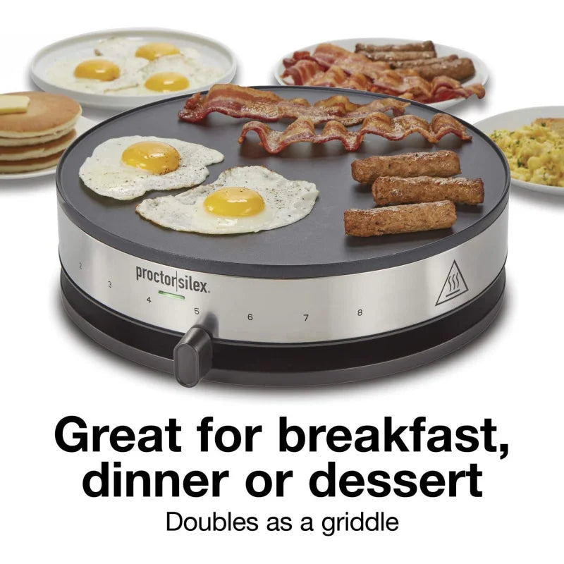 13” Nonstick Electric Griddle/Crepe maker