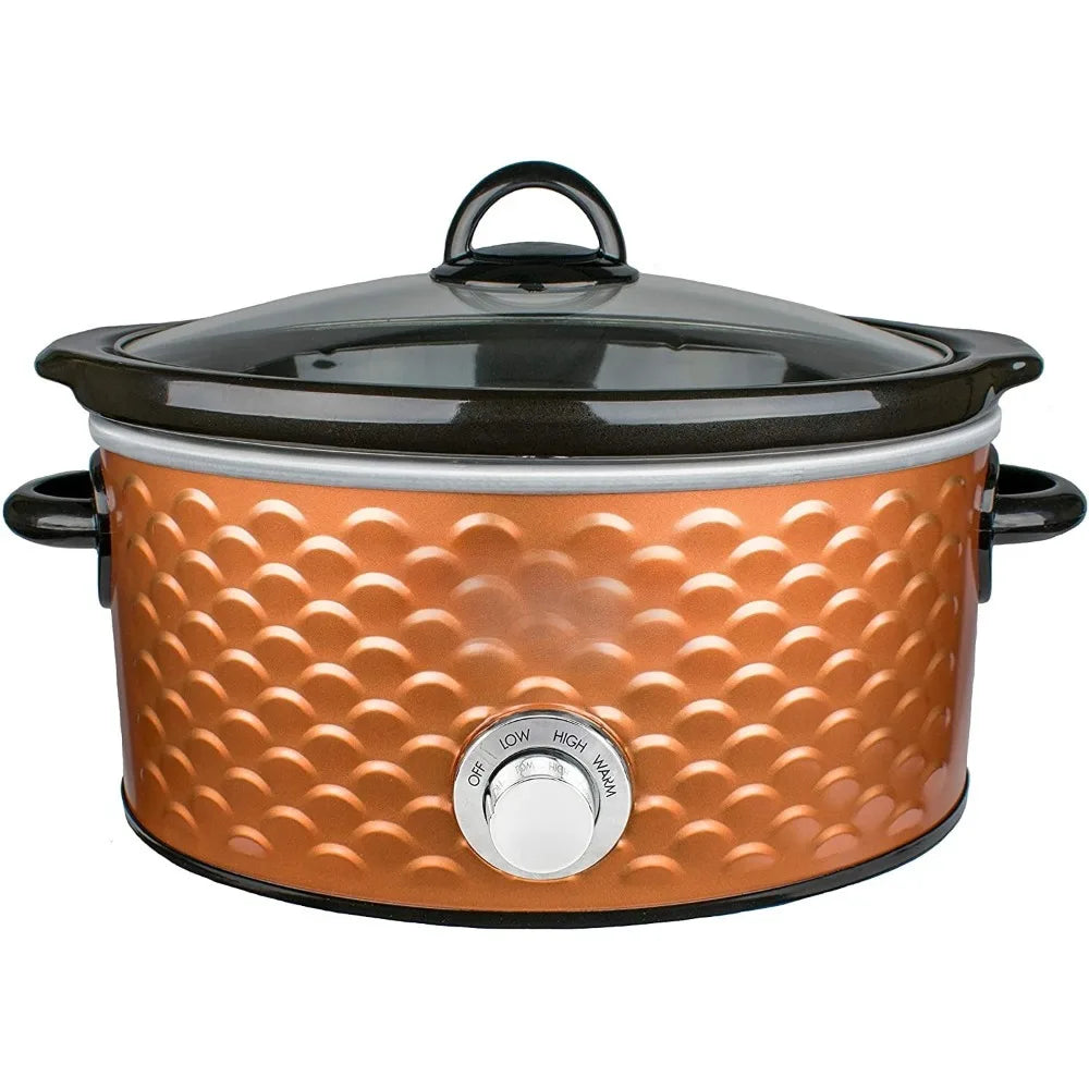 4.5 quart copper slow stew pot