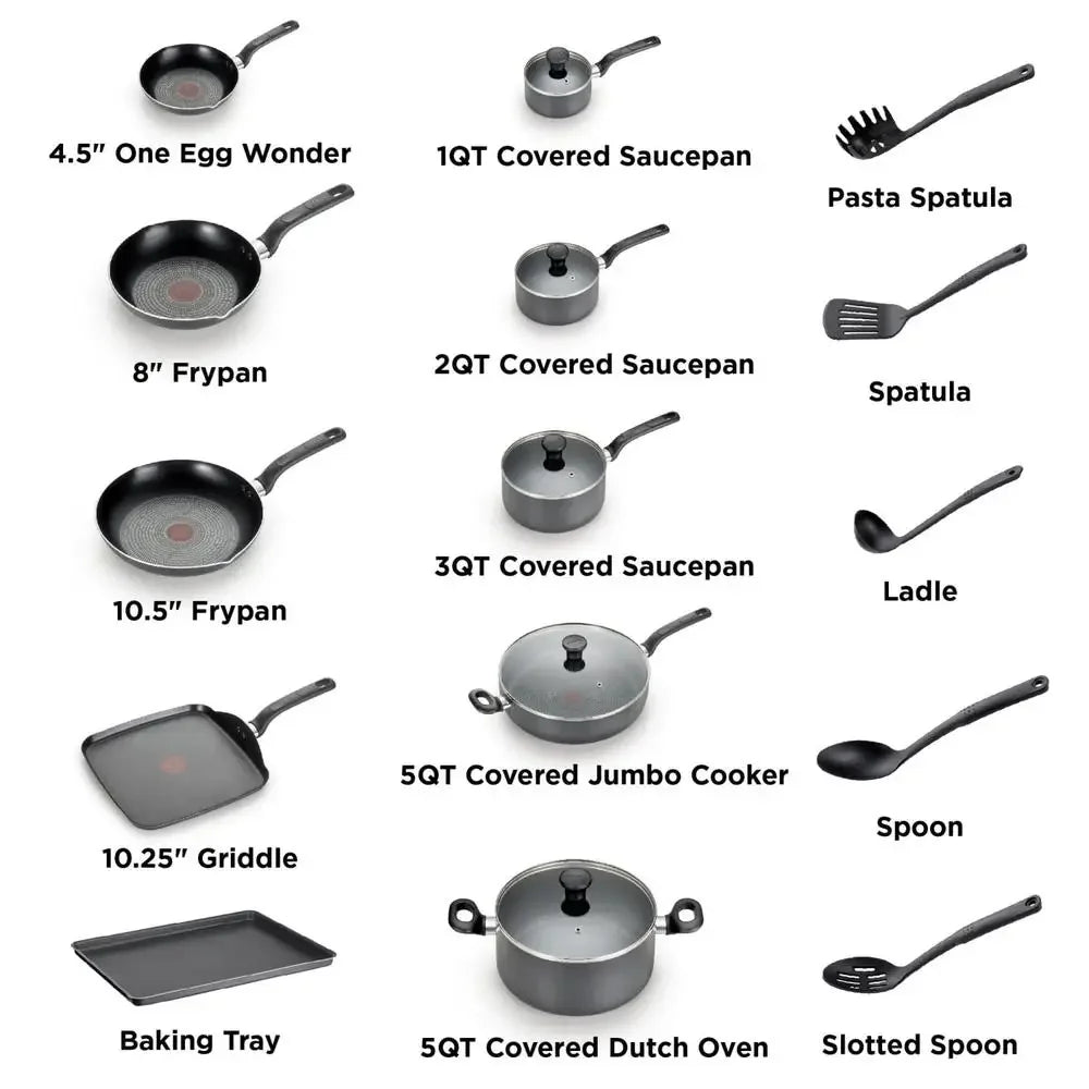 20-Piece Non-Stick Cookware Set Easy Care Collection