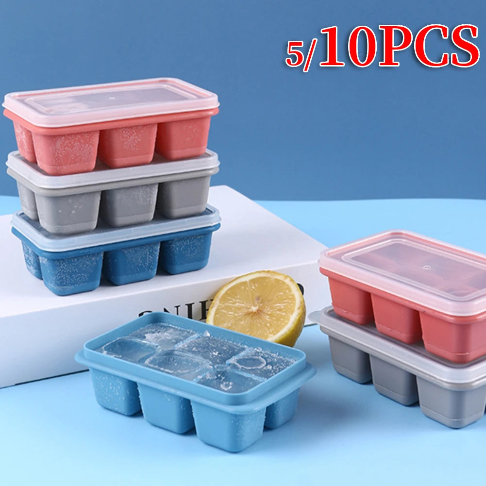 5/10PCS 6 DIY Giant Jumbo Ice Cube Tray