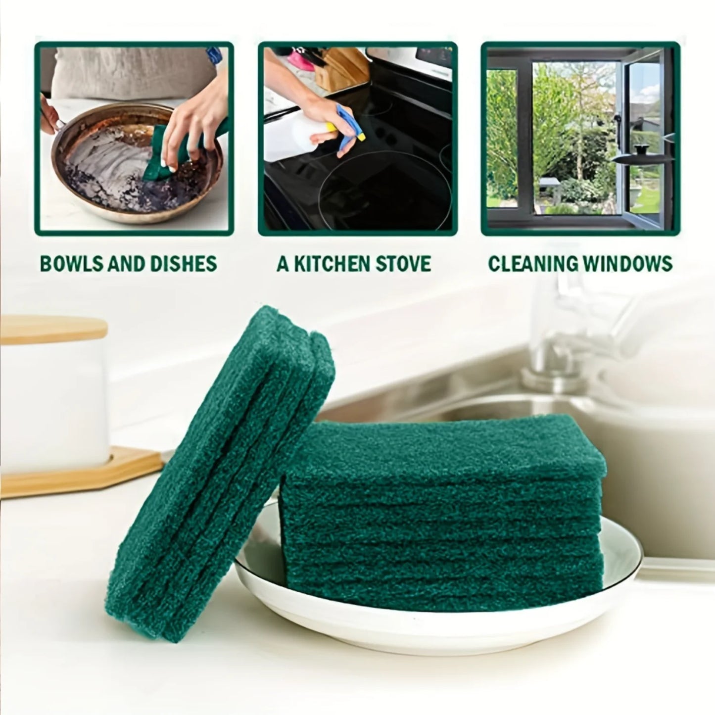 Heavy-Duty Scouring Pads Set