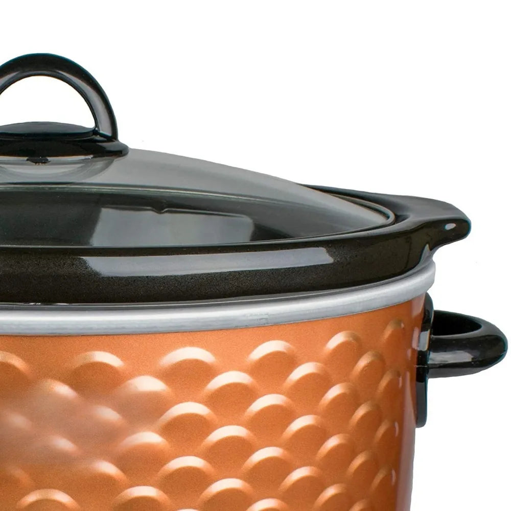 4.5 quart copper slow stew pot