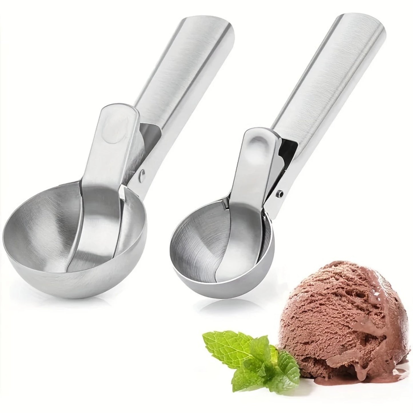 Versatile Stainless Steel Ice Cream Scoop