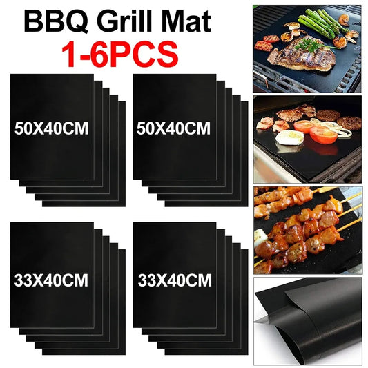 1-5PCS Non-stick BBQ Grill Mat