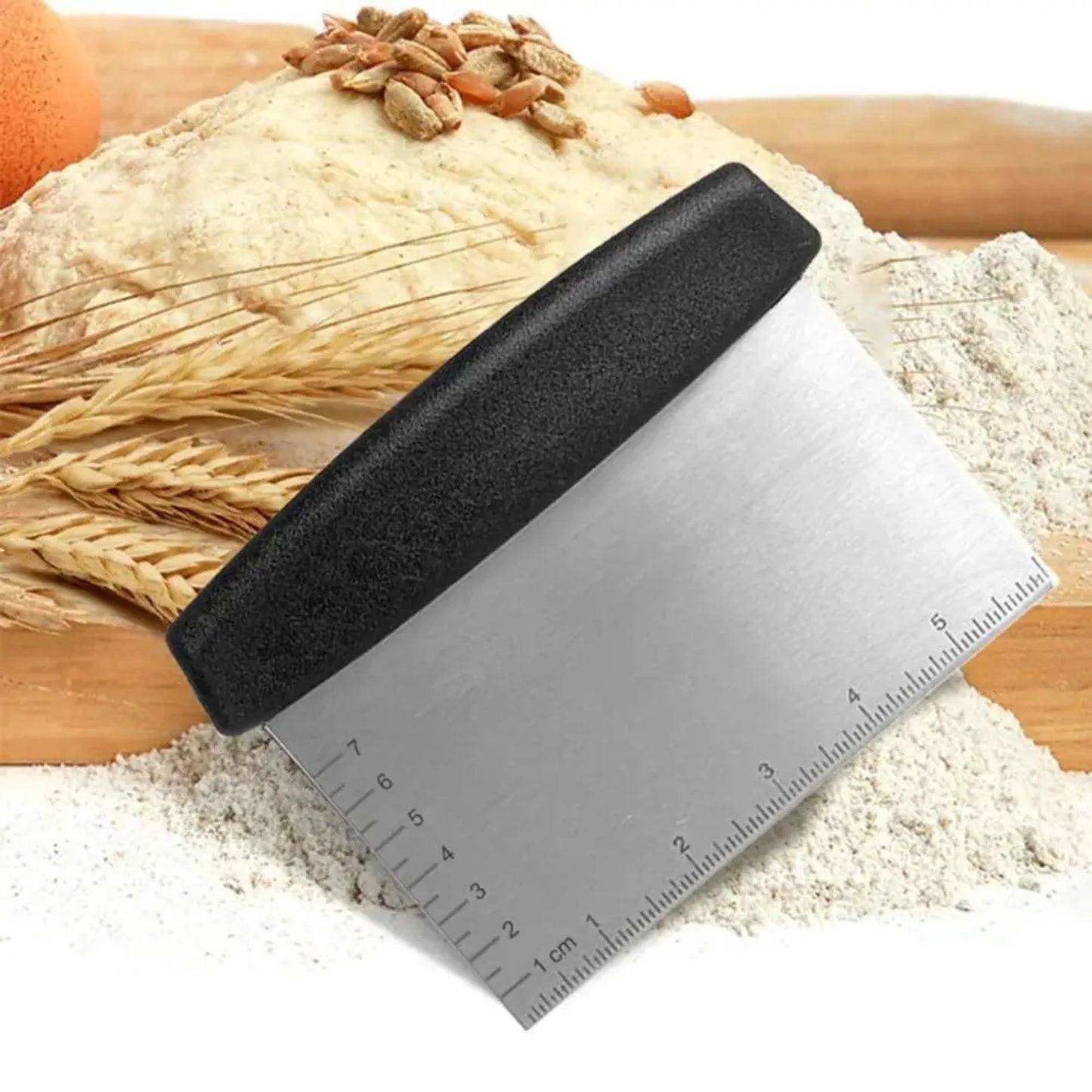 Stainless Steel Pastry Metal Dough Cutter, Scraper