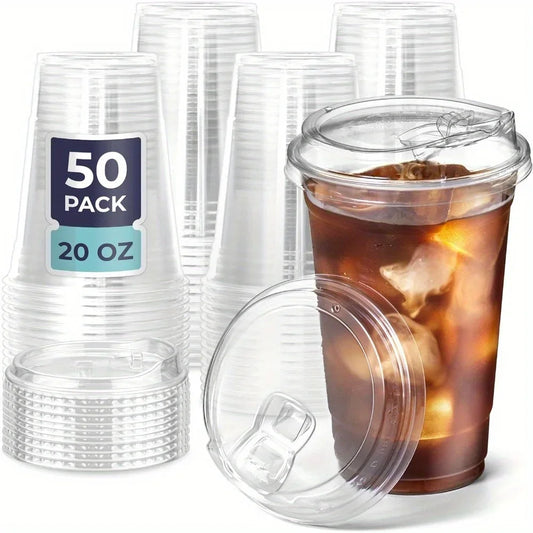 12/16/20 oz transparent plastic cup without straw cap