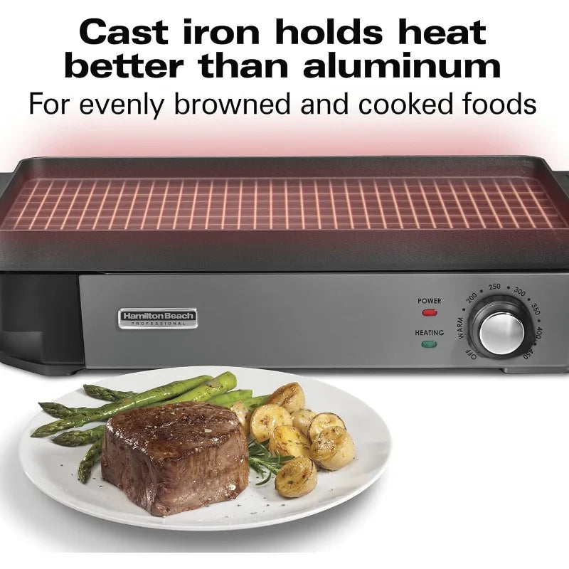 Hamilton Beach Professional Cast Iron Indoor Electric Grill