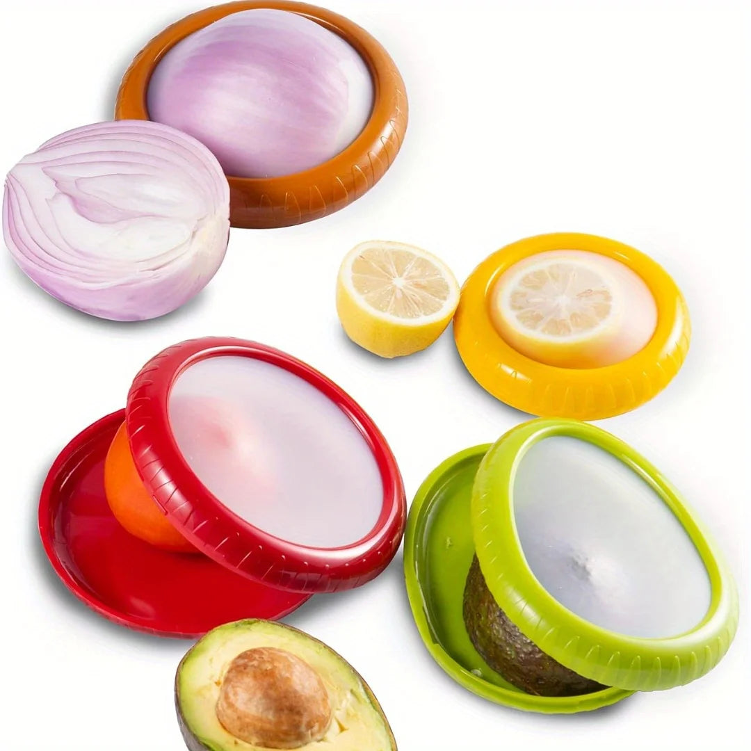 4Pcs Silicone Fruit Storage container