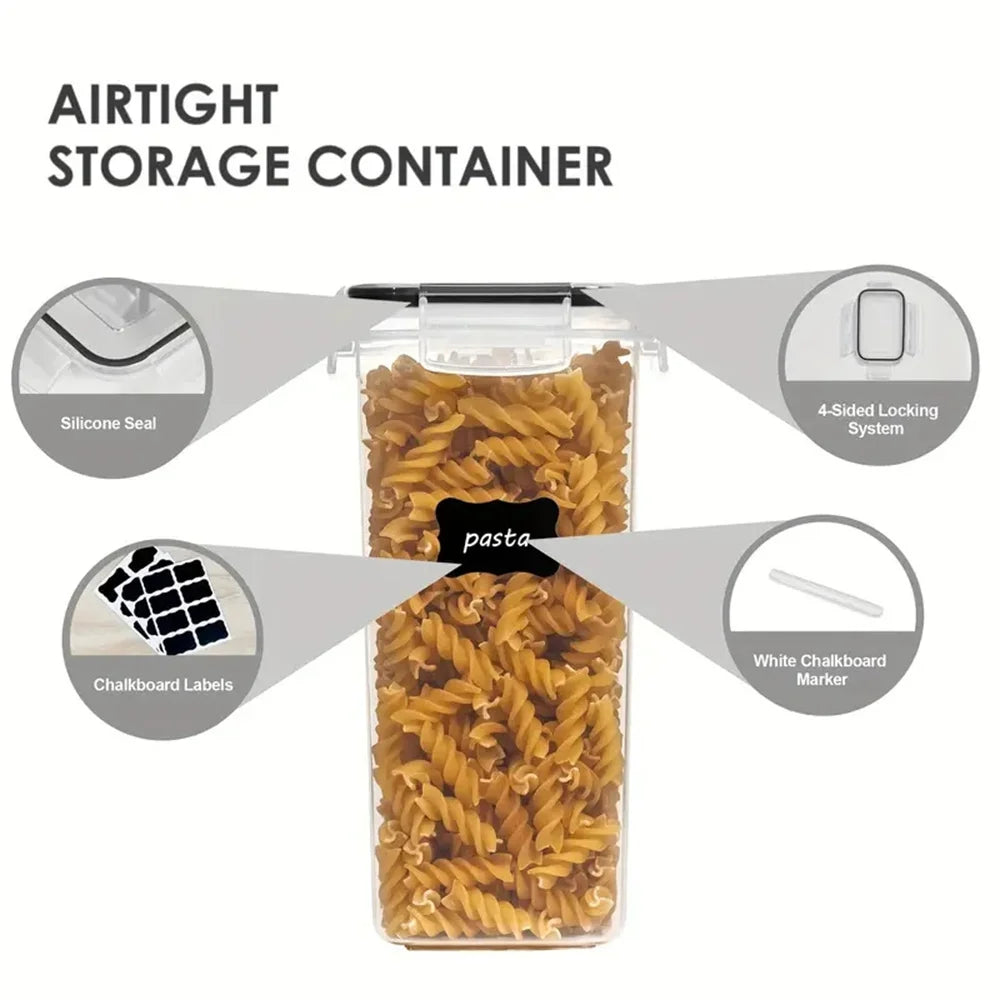 7-Piece Airtight Plastic Food Storage Container Set