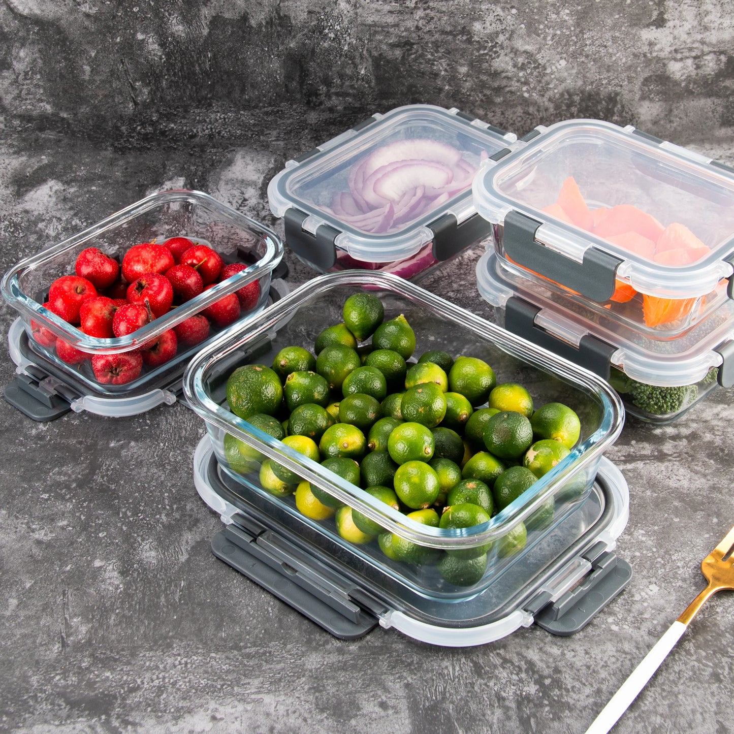 12 Pack Glass Meal Prep Containers