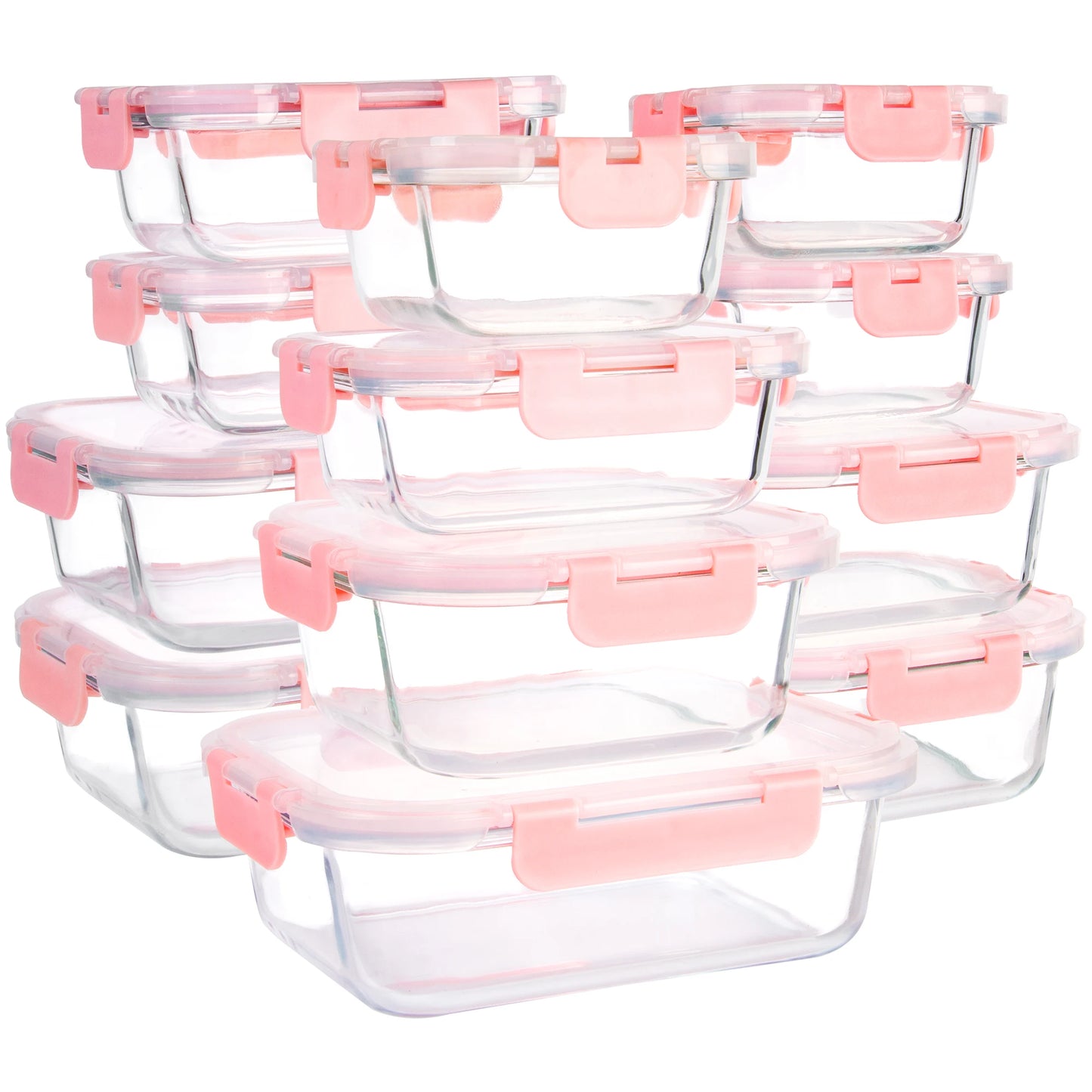 12 Pack Glass Meal Prep Containers