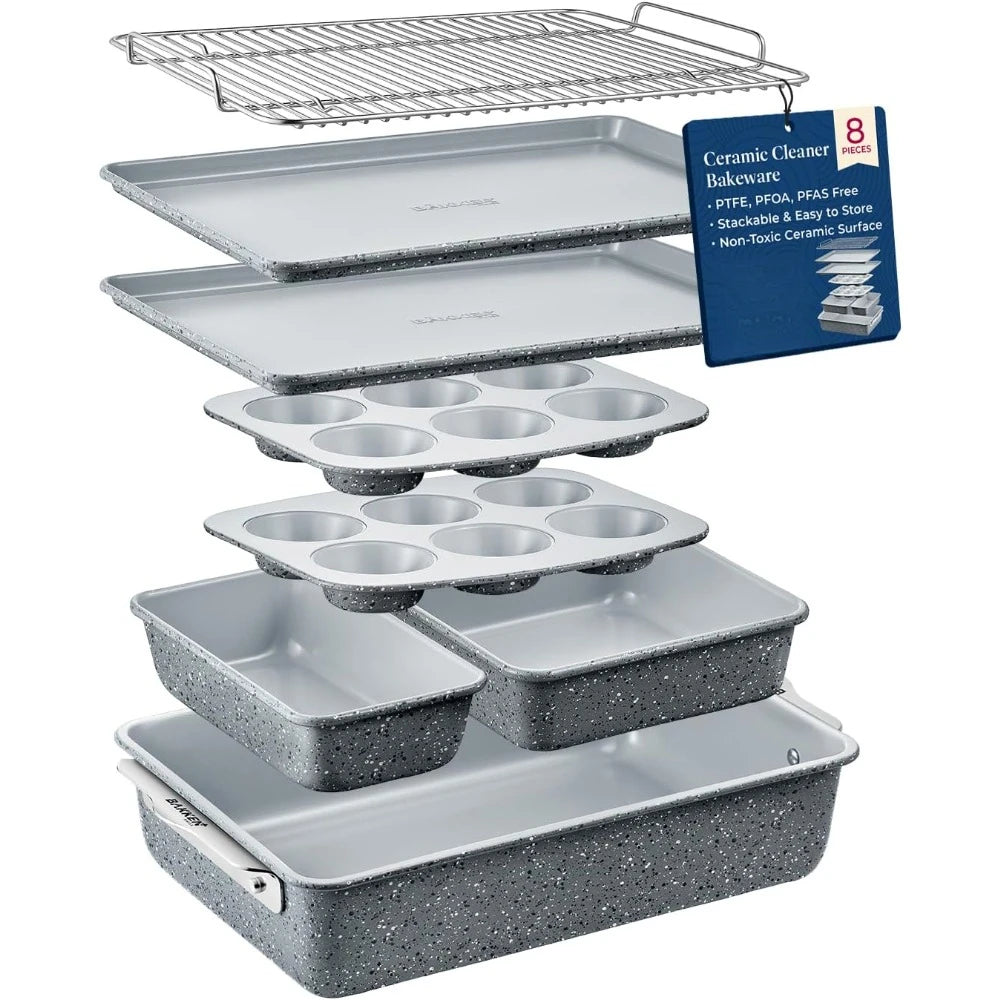 8-Piece Stackable Bakeware Set