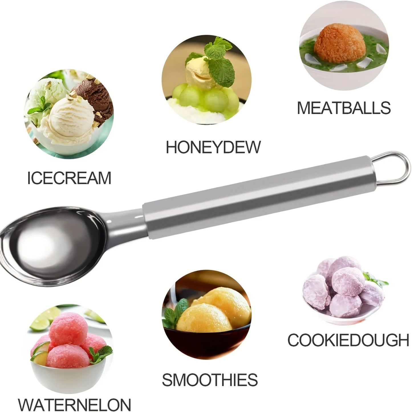 Modern Stainless Steel Ice Cream Scoop