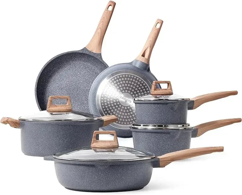 QWCarrots Nonstick Granite Cookware Set