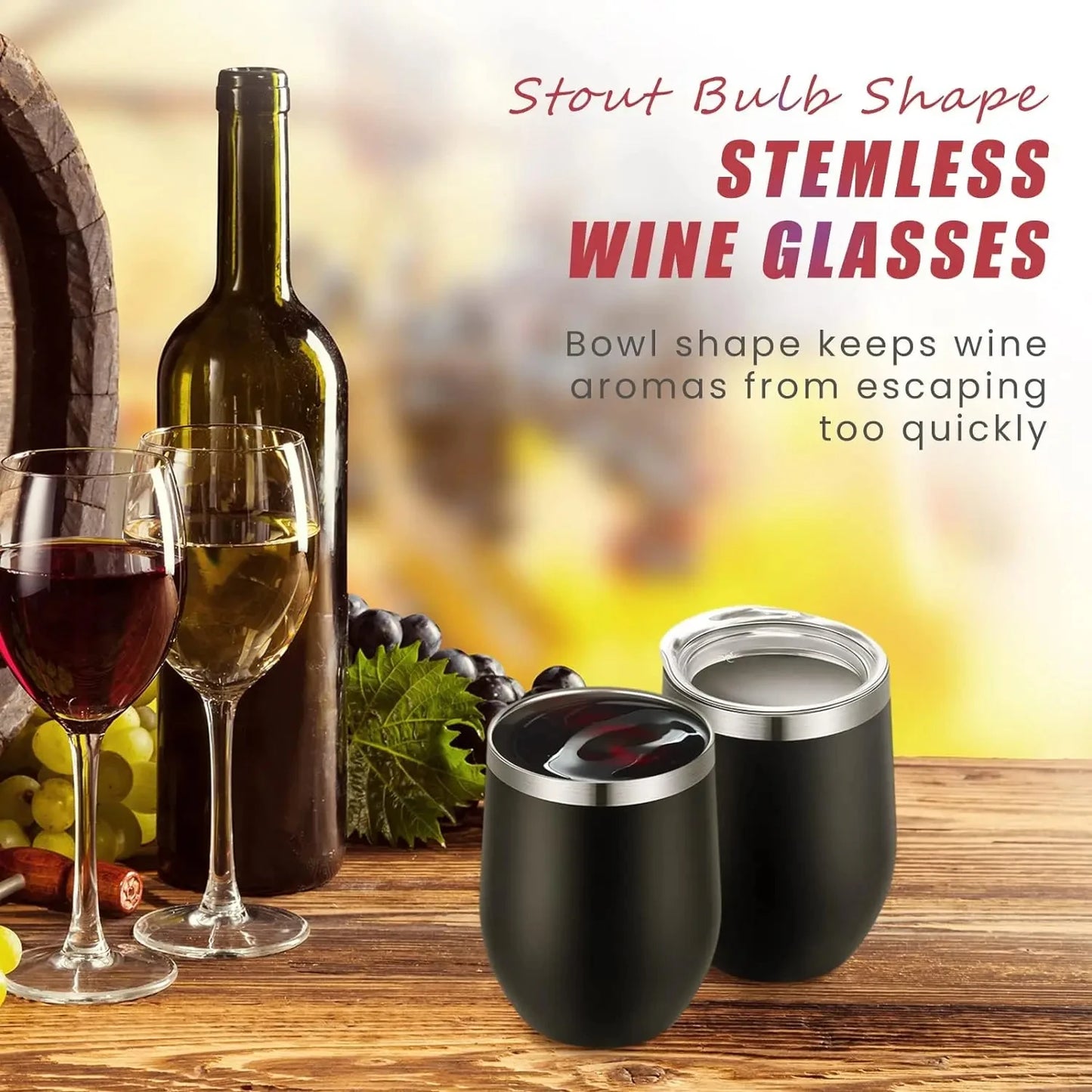 12oz Eggshell Cup Stainless Steel Wine Tumblers