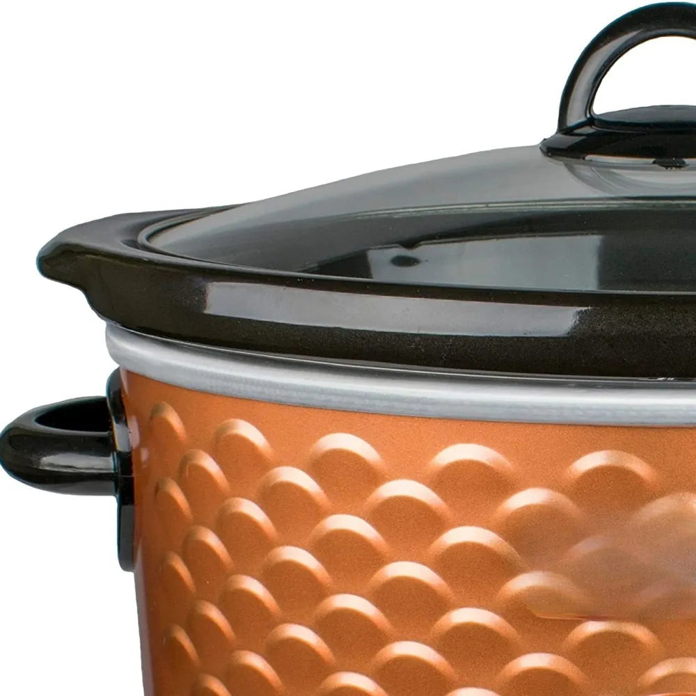 4.5 quart copper slow stew pot