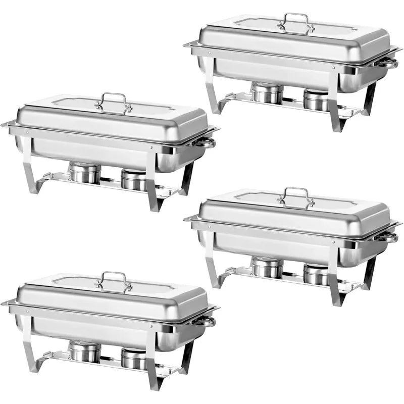 4pc 8QT stainless steel food warmer Chafer