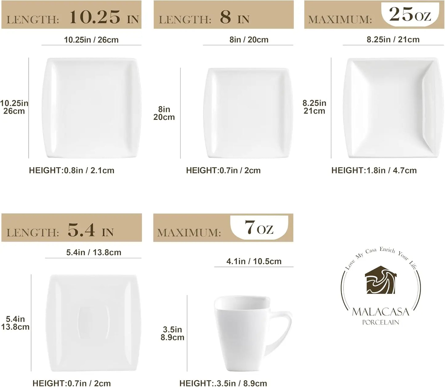 60 Piece Ivory White Dinnerware Sets