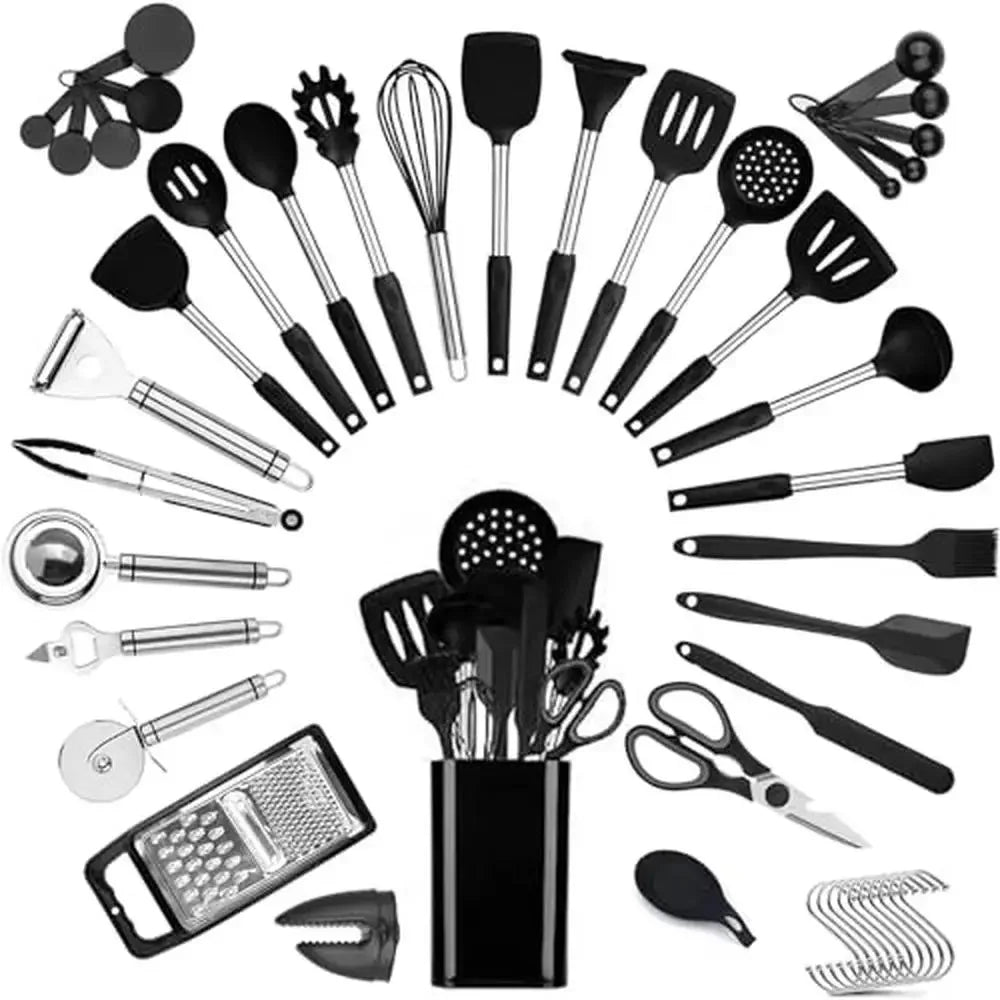 46 Piece Silicone Cooking Utensils Set