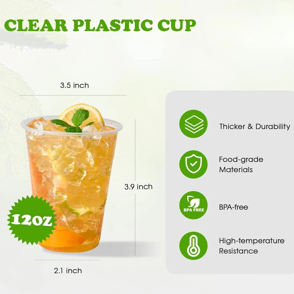 12 Oz Clear Plastic Cups