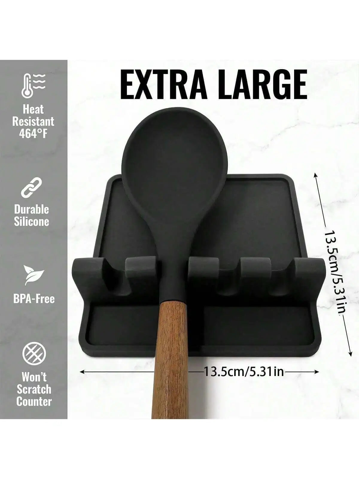 1PC Kitchen Silicone Utensil Rest With Drip Pad