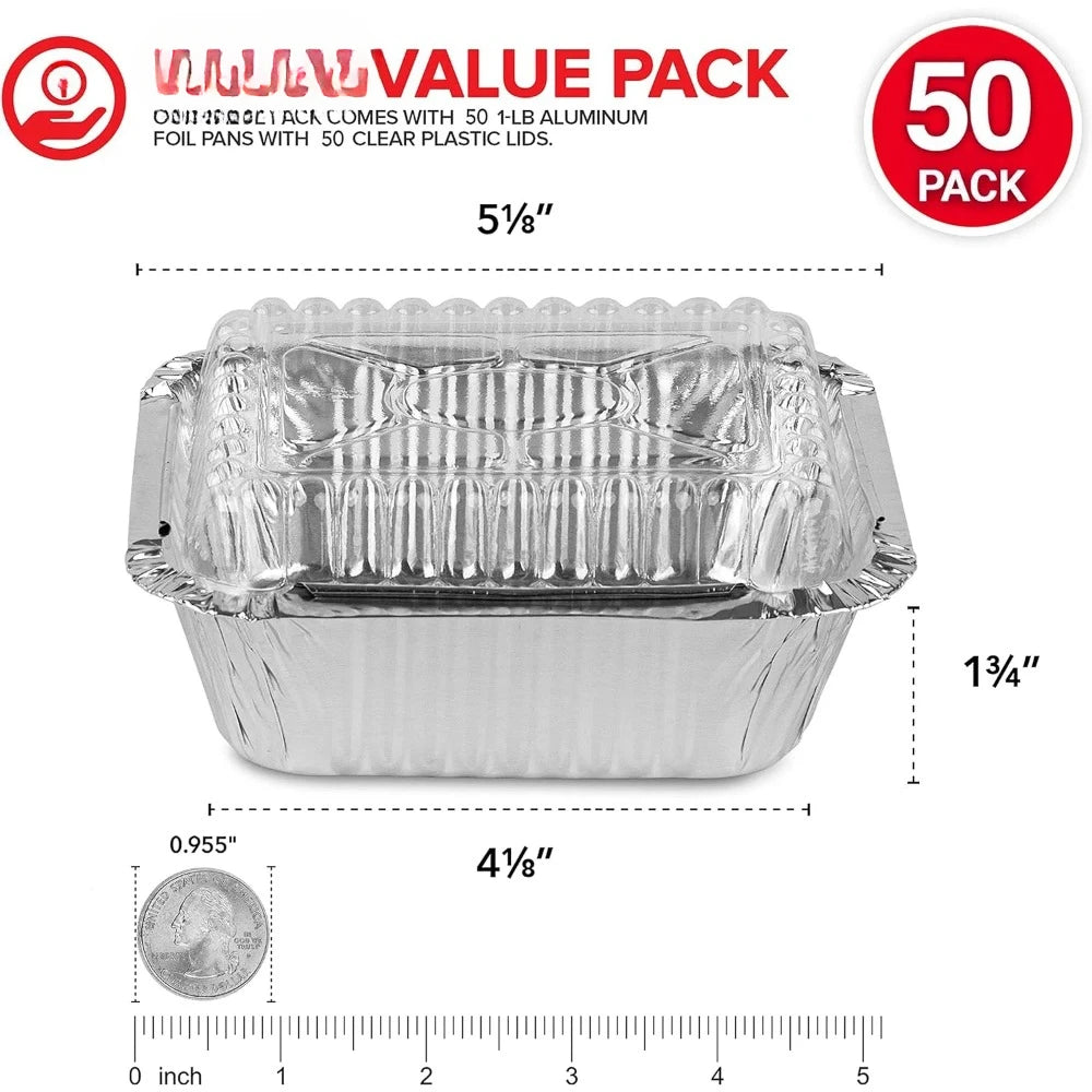 1 Lb Small Aluminum Pans with Lids