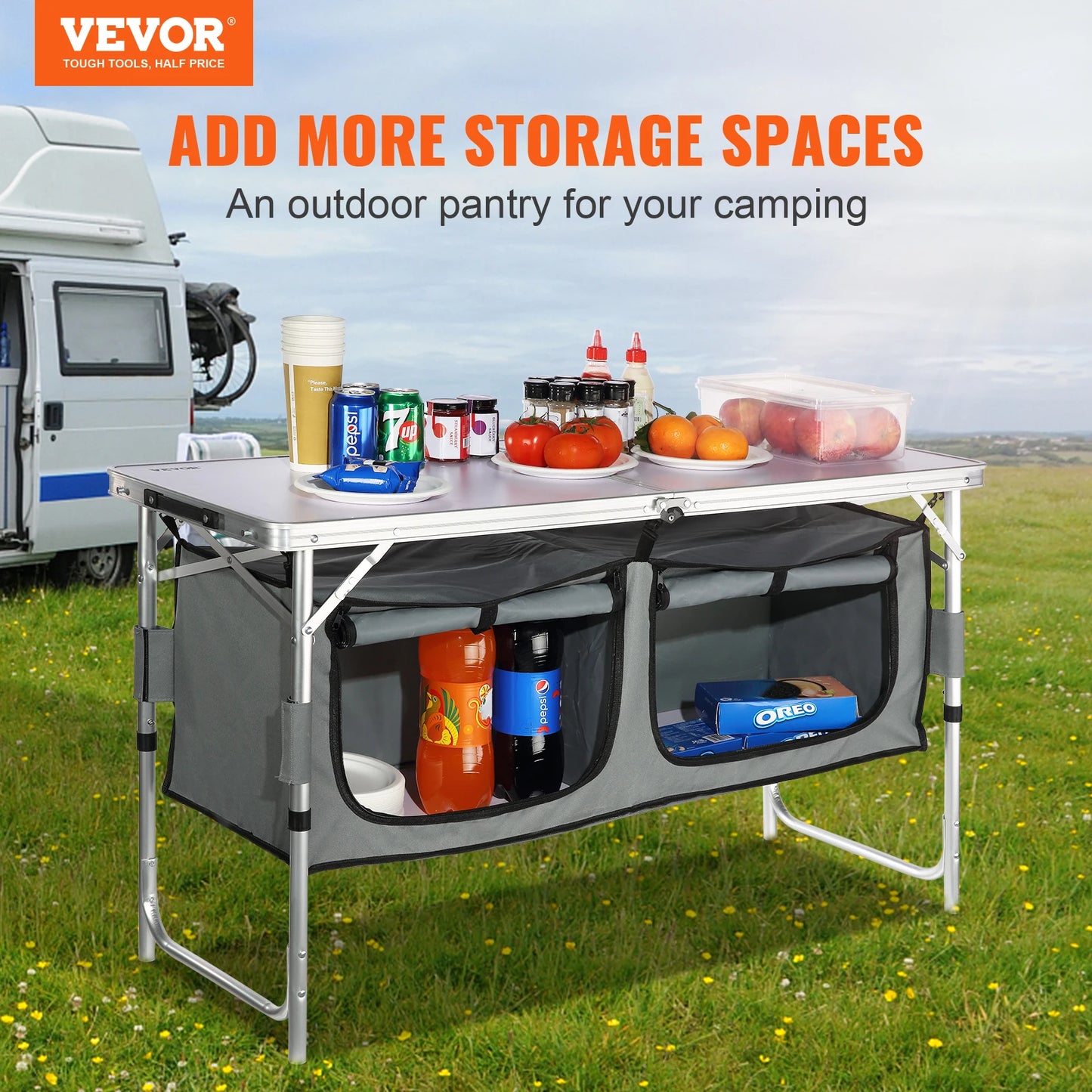 VEVOR Quick set-up Folding Camping Table