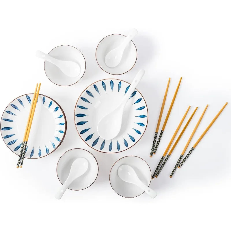 Japanese Ramen Bowl Set with Chopsticks and Spoon