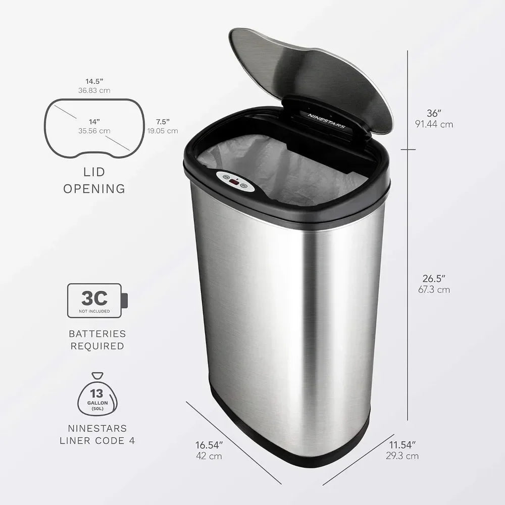 Motion Sensor Trash Can Combo Set