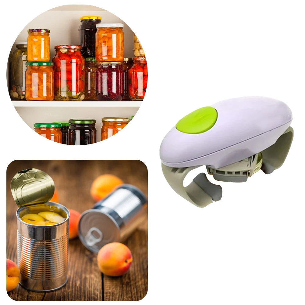 Electric Can Opener and bottles, jar lids