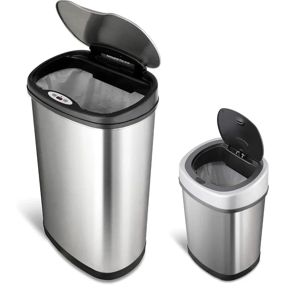 Motion Sensor Trash Can Combo Set