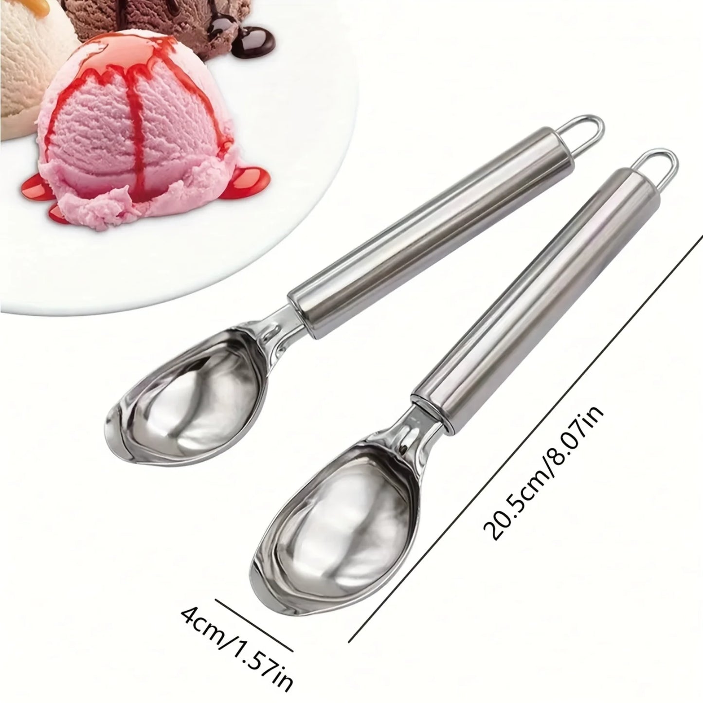 Modern Stainless Steel Ice Cream Scoop