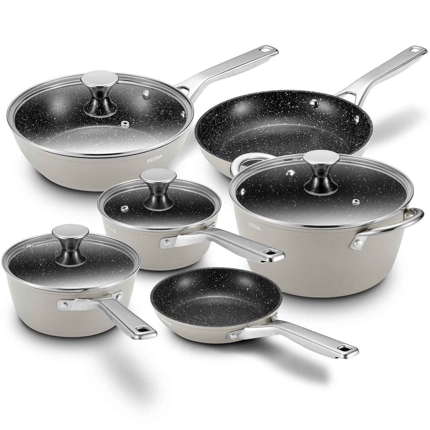 10-Piece Induction Cookware Nonstick