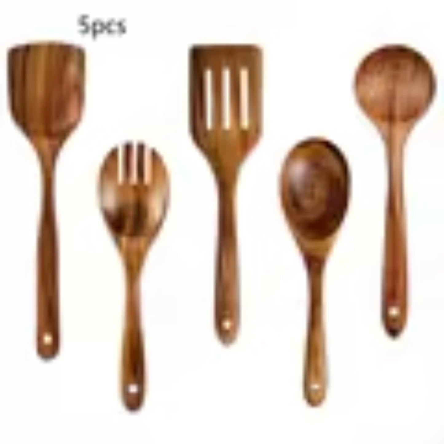 Handmade Natural Teak Wooden Spoons Cooking Set