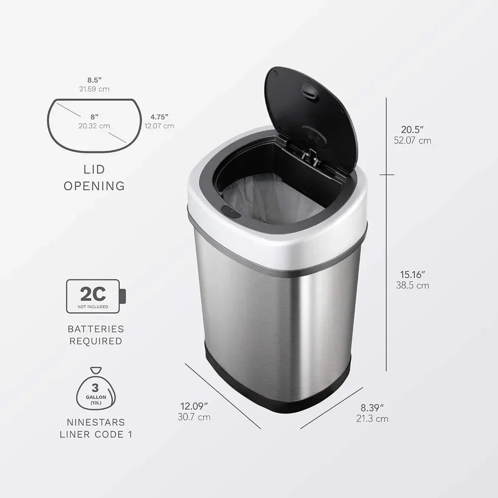 Motion Sensor Trash Can Combo Set