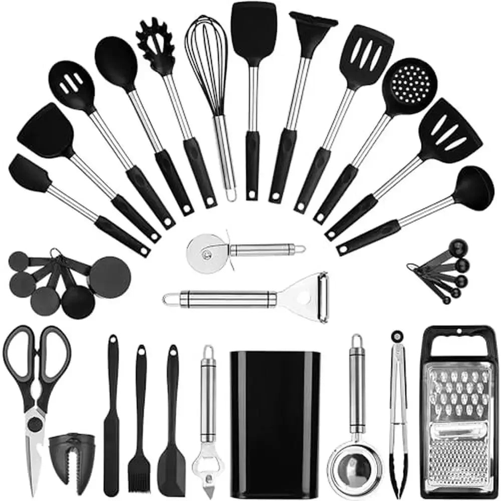 46 Piece Silicone Cooking Utensils Set