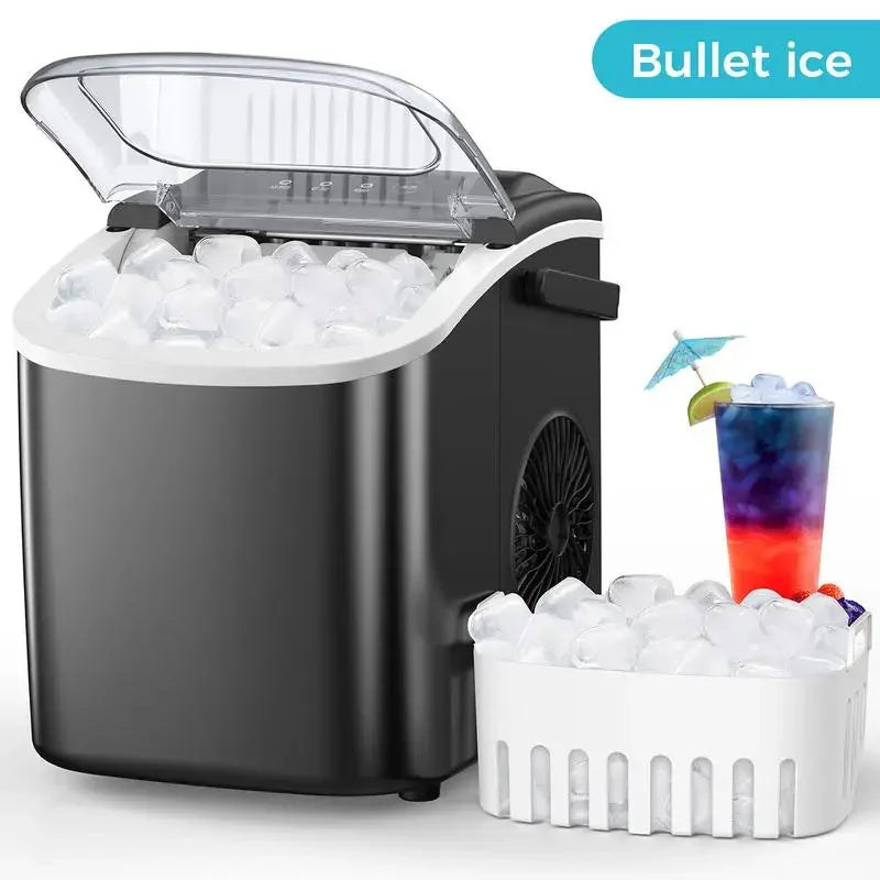 COWSAR Countertop Self-Cleaning Bullet Ice Maker