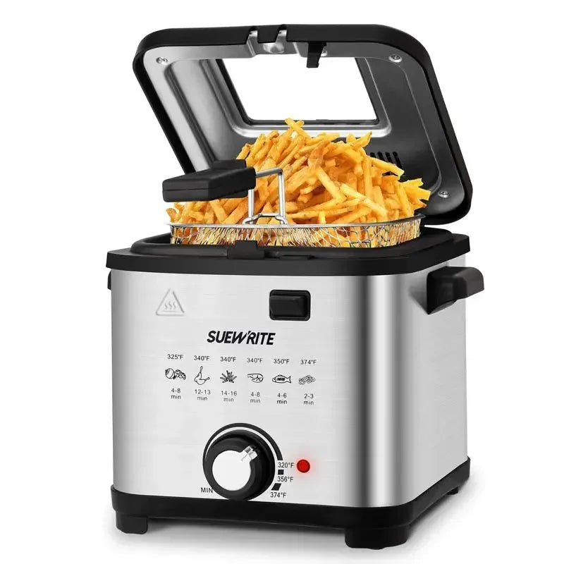 SUSTEAS 1500W Electric Deep Fryer with Basket