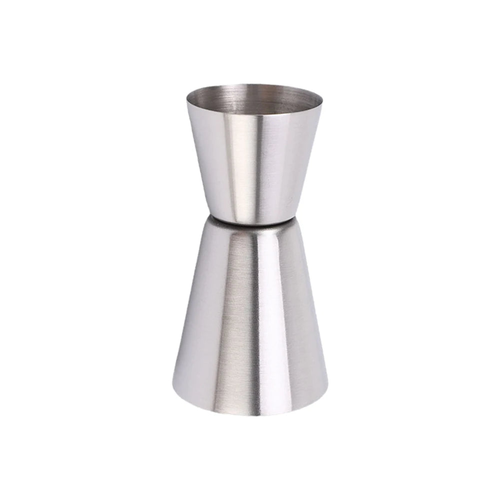 Double Jigger Shot Glass Measuring Cup Round Rim and Thin Waist Stainless Steel Jigger Cocktail Measuring Jigger for Bartending