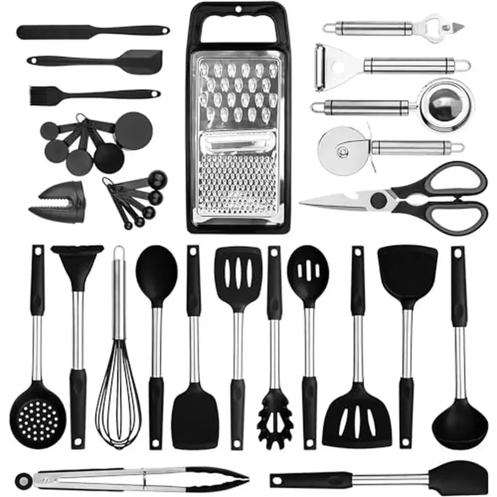 46 Piece Silicone Cooking Utensils Set