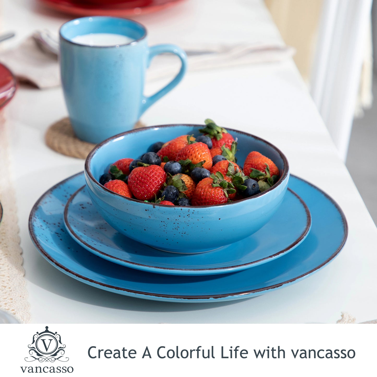 Vancasso 16/32/48-Piece Stoneware Ceramic Dinnerware Set