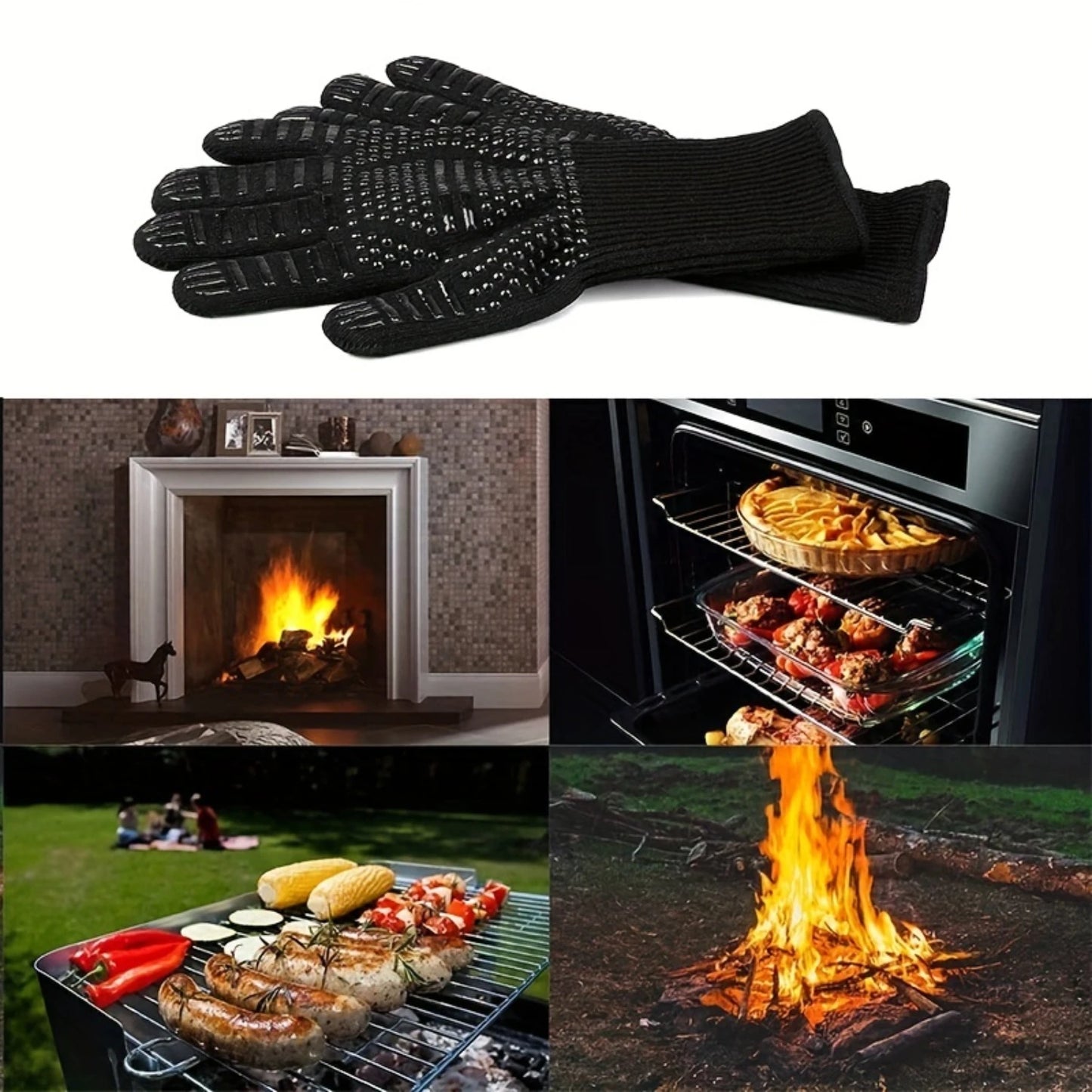 pair Fireproof Oven Gloves