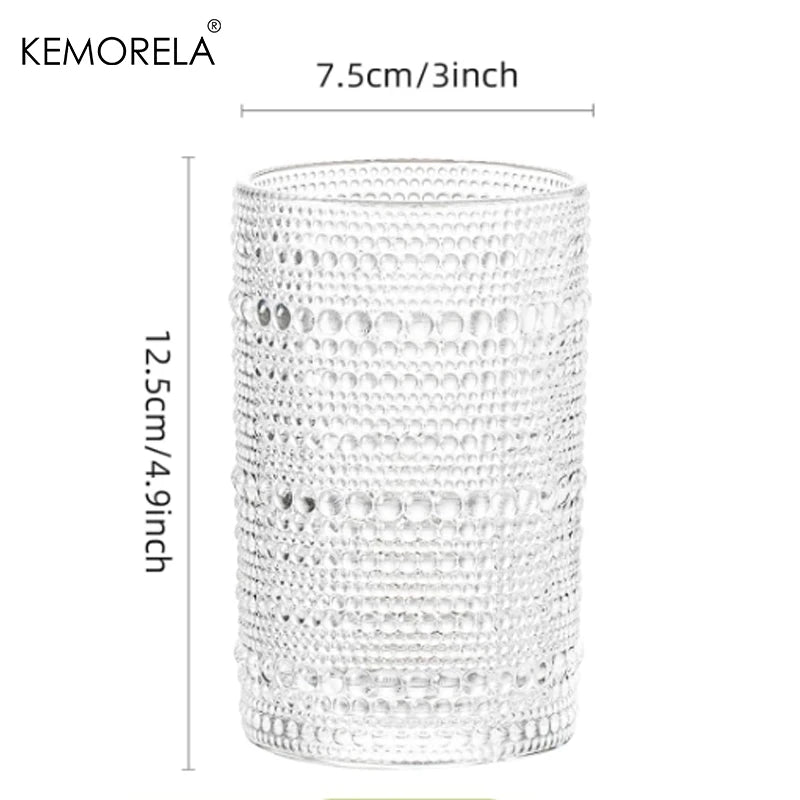 15oz Hobnail Drinking Glasses with Straws