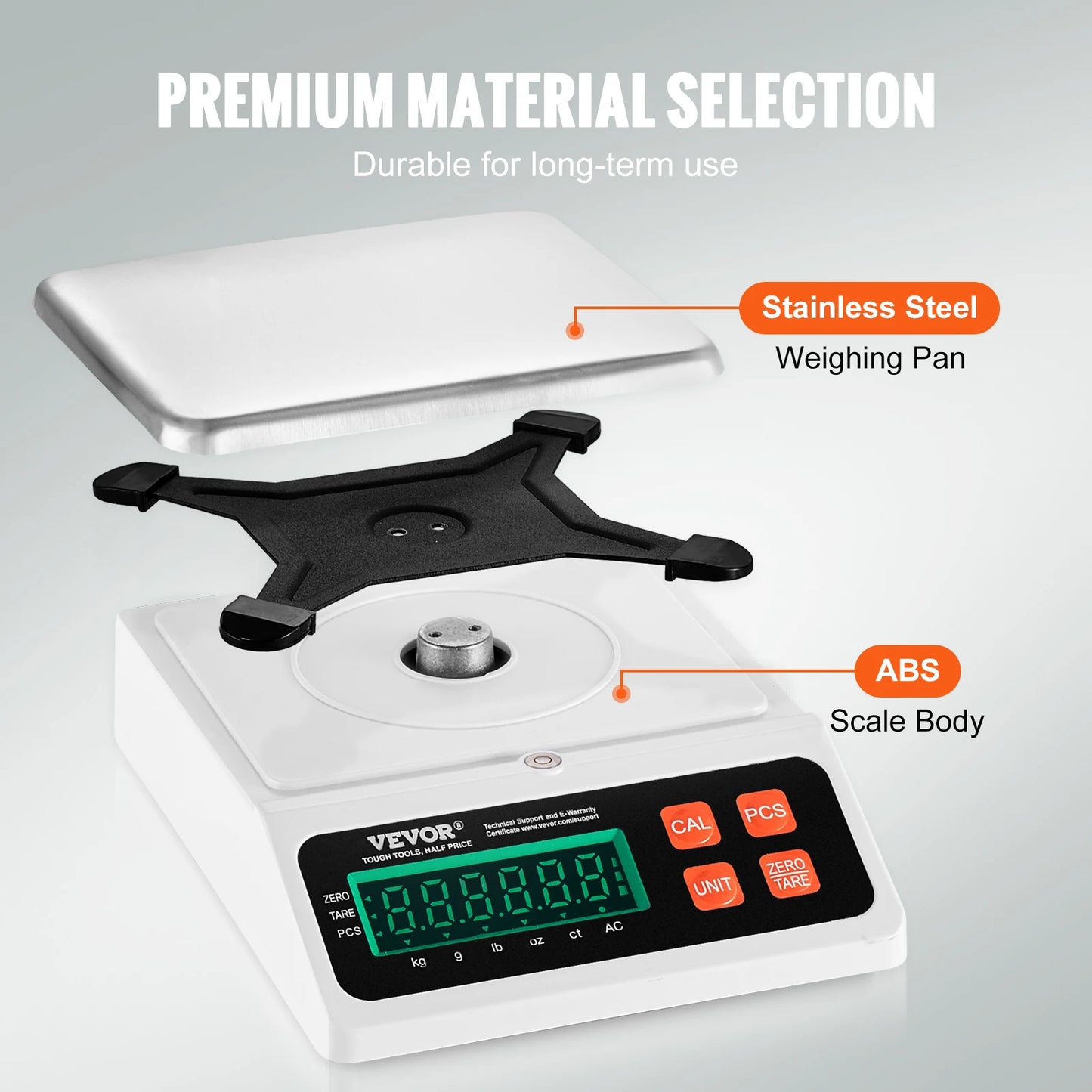 VEVOR 10kg x 0.1g Digital Counting Scale