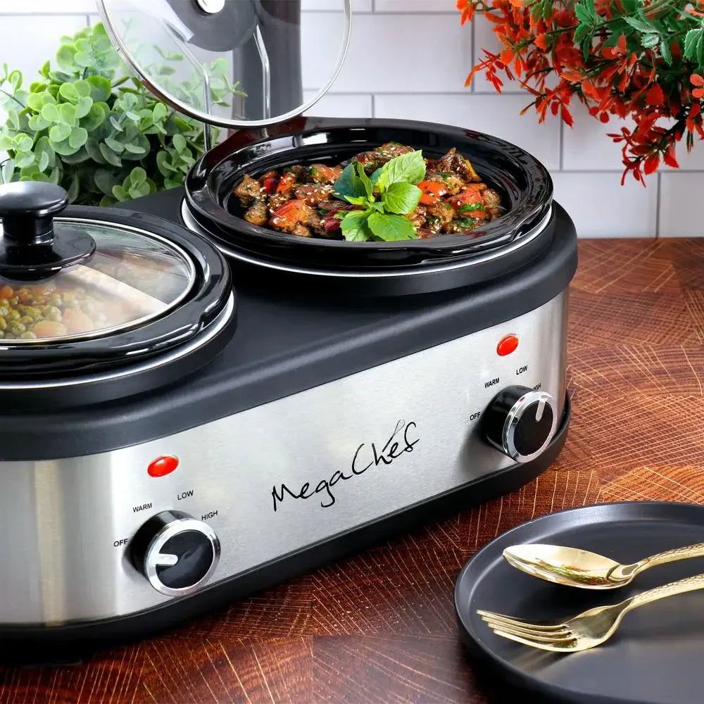 1.5 Quart Dual Crock Pot Slow Cooker